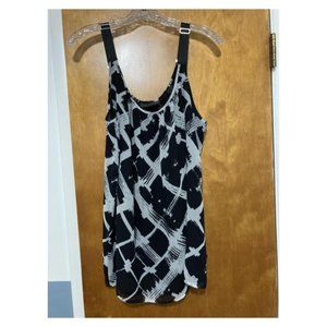 Lane Bryant graphic print black and white camisole tank Size 22